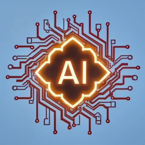 Artificial Intelligence Circuit FREE Stock Photo, AI,  technology,  circuit picture
