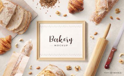 BakeFrame Mockup Composition FREE Stock Psd, mockup, frame, bakery picture