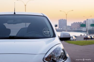 Car Sticker Mockup Design FREE Stock Psd, mockup, car-sticker, sticker picture