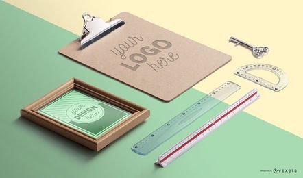 Frame Mockup Stationery Composition FREE Stock Psd, mockup, composition, stationery picture