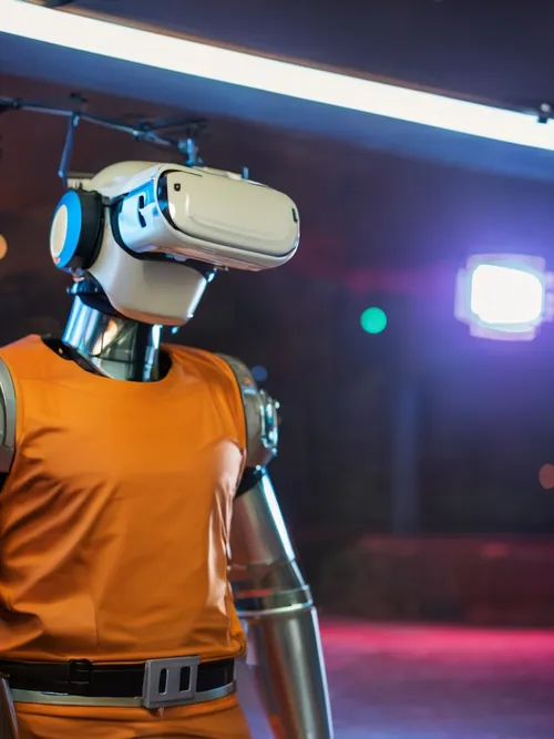 Futuristic Robot Design FREE Stock Photo, robot,  virtual reality,  technology picture