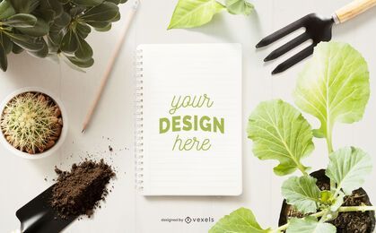 Garden paper mock-up comp FREE Stock Psd, page-mockup, paper, psd-mockup picture