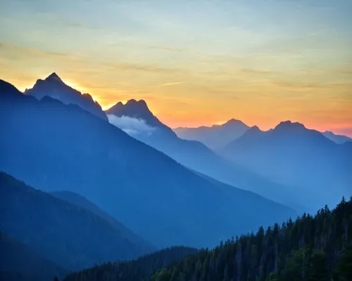 Free Majestic Mountain Sunset stock image to download Majestic Mountain Sunset FREE Stock Photo, mountains, sunset, nature picture